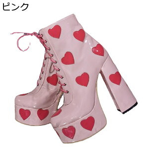 �V���[�g�u�[�c �n�C�q�[�� 23.0-28.5cm ���f�B�[�X �n�[�g �R���r �p�b�`���[�N �Z�� �Z�C �W�b�v ���� �p���N ���E���h�g�D ���q�[�� �Z�C ����~�� ���� ���� �G���K���g �׌���