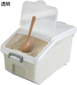 ドライフードドッグフードストレージ 蓋付き コンテナ気密ボックス 10kgバルクドライフード穀物貯蔵 バレル密閉バケツ シールロック ペットフードビン ホイール 計量カップ 食品容器 小麦粉 清潔便利