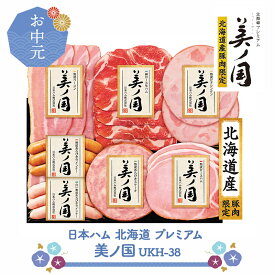 お中元 2025 【6/20〜8/7お届け】 日本ハム 北海道 プレミアム 美ノ国 UKH-38 NMUKH-38 惣菜 ハム ロースハム 生ハム ベーコン あらびき ウインナー ウィンナー グルメ お取り寄せ ハムギフト プレゼント ギフト 詰め合わせ 送料無料 御中元 お盆 初盆 お供え 香典返し