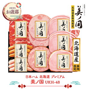 超早割 お歳暮 2025 【2025/11/21〜12/25お届け】 日本ハム 北海道 プレミアム 美ノ国 UKH-48 NMUKH-48 惣菜 ハム 生ハム ロースハム ハムステーキ ウインナー あらびきステーキ グルメ お取り寄せ ハム