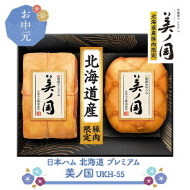 超早割 【お中元 2024/6/20～8/9お届け】 日本ハム 北海道 プレミアム 美ノ国 UKH-55 NMUKH-55 惣菜 ハム ロースハム ももハム グルメ お取り寄せ プレゼント 贈り物 ハムギフト ギフト 食品 詰め合わせ 送料無料 御中元