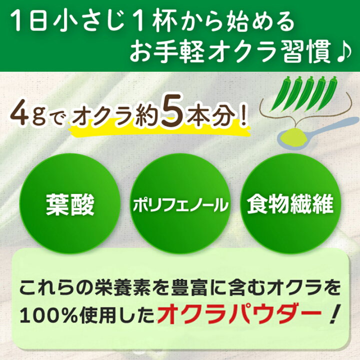 楽天市場】【ゆうパケット】 機能性表示食品 オクラからのエール 120g 