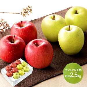 【2025/12/1〜12/26お届け】 早割 お歳暮 2025 サンふじ & 王林 りんご アソート 詰め合わせ 約2.5kg SN6003-010015 青果 くだもの 果物 フルーツ リンゴ 内祝い お礼 ギフト プレゼント 送料無料 冬ギフ