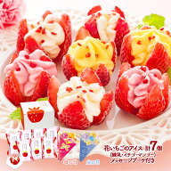 エントリーでP11倍! 早割 【 母の日 5/10 父の日 6/21 お届け】 福岡 博多あまおう 花いちごのアイス 7個…