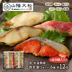 早割 お歳暮 2025 鳥取 「 山陰大松 」 氷温熟成 西京漬け ギフト セット 12切 SK2648 西京焼き 銀だら さわら 鰆 金目鯛 サケ さけ カレイ 魚 詰め合わせ 海鮮 冷凍 お祝い 内祝い お礼 お取り寄せ