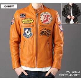 AVIREX アヴィレックス PATCHED RIDERS JACKET パッチド ライダース ジャケット 6121043 ￥86,900