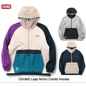 CHUMS チャムス CHUMS Logo Nylon Combi Hoodie チャムスロゴ ナイロンコンビフーディ CH00-1402 スウェットパーカー ￥17,380