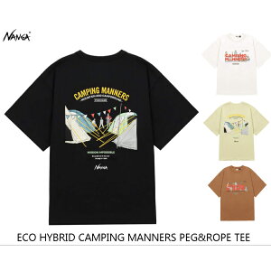 NANGA �i���K ECO HYBRID CAMPING MANNERS PEG&ROPE TEE �G�R�n�C�u���b�h �L�����s���O�}�i�[�Y �y�O�����[�vT NW2411-1G802 ��6,600
