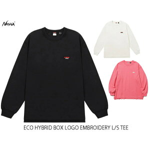 NANGA �i���K ECO HYBRID BOX LOGO EMBROIDERY L/S TEE �G�R�n�C�u���b�h �{�b�N�X���S �G���u���C�_�f�B�[ �����O�X���[�uT�V���c NW2411-1G803-A ��7,700