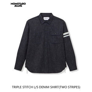 MOMOTARO JEANS �����Y�W�[���Y TRIPLE STITCH L/S DENIM SHIRT(TWO STRIPES) �g���v���X�e�b�` �����f�j���V���c MMLS3001 ��27,500
