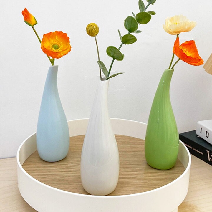 楽天市場 花瓶 おしゃれ 陶磁器 セラミック フラワーベース 花びん 花器 かびん かわいい 可愛い 陶器 ホワイト ブルー グリーン ユニーク アート レトロ 韓国スタイル 北欧 小さい ドライフラワー 生花 一輪挿し インテリア 置き物 Natty Company おしゃれ雑貨 花瓶