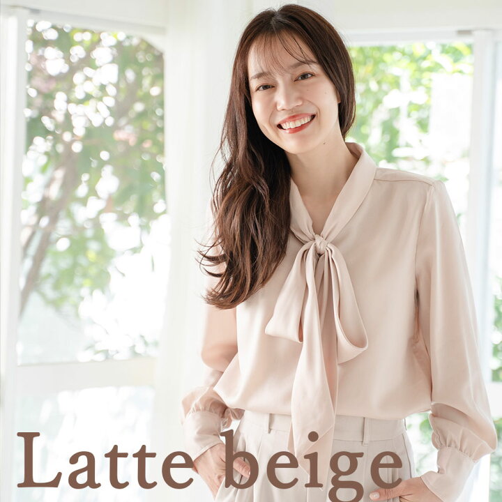 楽天市場】ブラウス ボウタイ 長袖 リボン トップス リボンタイ  