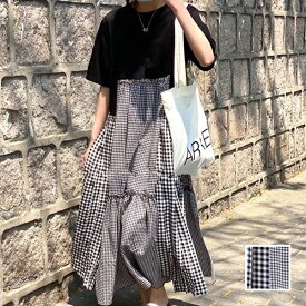 楽天市場 ティアード 柄ギンガムチェック ワンピース レディースファッション の通販