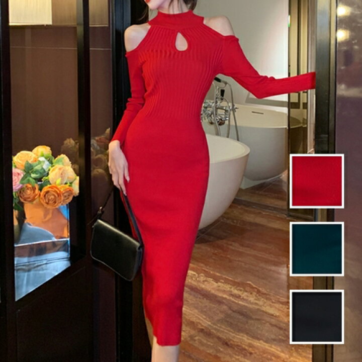 楽天市場】パーティードレス 結婚式 ワンピース ミディアム ひざ丈  