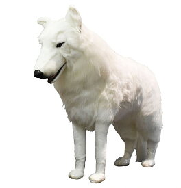 ハンサ【HANSA】リアルぬいぐるみホッキョクオオカミ108cm 特大 白い 立ち姿