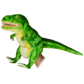 ハンサ【HANSA】リアルぬいぐるみハンドパペット 恐竜 ティラノサウルス 開口 グリーン50