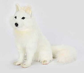 ハンサ【HANSA】リアルぬいぐるみ白キツネ 30cm ホッキョクギツネ 白い狐 北極