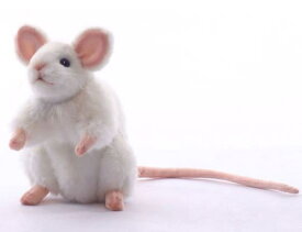 ハンサ【HANSA】リアルアニマル ぬいぐるみ シロネズミ32cm 白 ねずみ