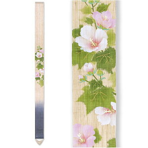 京都洛柿庵 手描き 手染め細タペストリー 盛夏の飾り 酔芙蓉