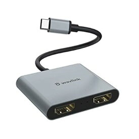 USB type-C-デュアル HDMI アダプター 4Kミニドッキングステーション/2x4K＠30Hz /1x4K60Hz MacBook Pro 2019/iPad Pro 2020/Dell XPS 13/15/などな機種と互換