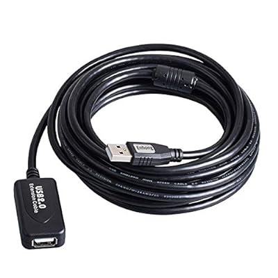 Enhong USB2.0 オス メス 延長ケーブル 5m-30m (5m, ブラック)