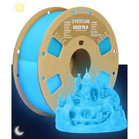 EASY PLA フィラメント 夜光 PLA フィラメント 3Dプリンター用素材 3D印刷 3Dプリンター フィラメント 1.75mm 1kgスプール 高い寸法精度+/- 0.03mm 高密度 ほとんどのFDMプリンターに適合 (Glow Blue)