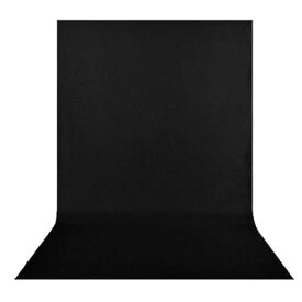 背景布 黒 布 付き 1.8m x 2.8m 撮影 暗幕 ブラック 無地 生地 背景シート 背景スタンド ポール対応 バックスクリーン ポリエステル アイロン掛け可 180 x 280 cm