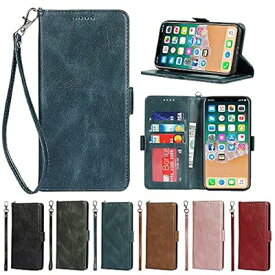 Eastwave アイフォン XS ケース 手帳型 カバーiPhone X ケース 手帳型 iphoneX case ケース iphoneXS カバー ケース ストラップ付き PU皮革 カード収納 横置きスタンド 機能 衝撃吸収 便利 ?ネイビー