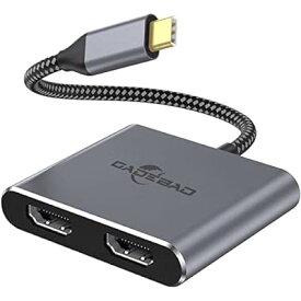 USB C HDMI 変換アダプタ 4K@60Hz 2-in-1 USB Type C デュアル HDMI ハブ 1080P MacBook Pro 2020/2019/2018、MacBook Air 2020/2019/2018、DELL XPS
