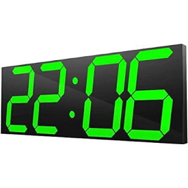 デジタル時計 led 文字大きく見やすい 大型 壁掛け 時計 卓上置き時計 調整可能な明るさ 掛け時計 温度 湿度 カレンダー 秒読み 12H / 24Hはリモコンで切り替えて表示でき 高齢者 家 倉庫 オフィス 公共の場のための普遍的な日本語マニュ