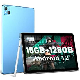 Android タブレット 2023】 T10 タブレット Android 12，タブレット 10インチ wi-fiモデル 15GB RAM (8+7拡張)+128GB ROM+1TB拡張可能… (blue)