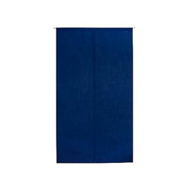 無地和風高級 のれん ML136 目隠しロング暖簾 (72X150丈CM, 濃いブルー)