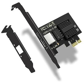 2.5Gbps LANカード インテル I225-V Gigabit ネットワークカード NIC PCI-E x1 接続 RJ45