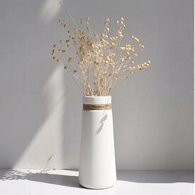 花瓶 白 花瓶 陶器 花瓶 花器フラワーベース ホワイト白 セラミック 陶器 花瓶 北欧 日本 花瓶 フラワーポット花器 ホワイト北欧陶器 アンティーク風 大 (ホワイト-素?-masheng)
