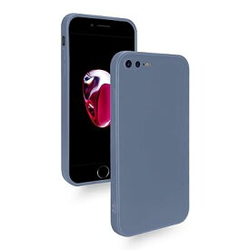 iPhone 8Plus iPhone 7Plus ケース 耐衝撃 シリコン カバー 軽量 薄型 柔軟 アイフォン8Plus スマホケース マット質感 指紋防止 擦り傷防止 落下防止 滑り止め ストラップホール付き (グレー)