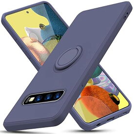 Samsung Galaxy S10 Plus ケース リング付き 耐衝撃 TPU 車載対応ホルダー対応 スマホケース シリコン スタンド機能 360度回転 薄型 軽量 ギャラクシーs10 plusケースカバー 衝撃吸収 カメラ保護 耐摩擦 一体型