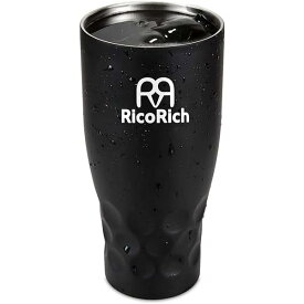 真空断熱タンブラー 蓋つき ステンレス 二重構造 900ml ブラック (RRWB11-BK)