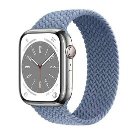 コンパチブル apple watch バンド ブレイデッドソロループ 柔らかいシリコーン糸混紡リサイクルヤーン素材 ステンレス留め具 編組バンド apple watch ultra/8/7/6/5/4/3/2/1/SE対応 通気性 38mm/40mm