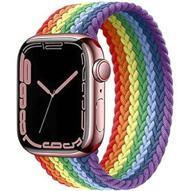 コンパチブル apple watch バンド ブレイデッドソロループ 編組バンド 超軽量デザイン 伸びにくい 通気性 apple watch ultra/8/7/6/5/4/3/2/1/SEに対応 38MM/40MM/41MM、42MM/44MM/4