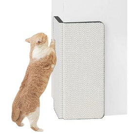 猫 スクラッチャー 爪とぎ 44cm 壁に貼れる 段ボール 爪研ぎ 取り替え可能 家具保護 (ホワイト)