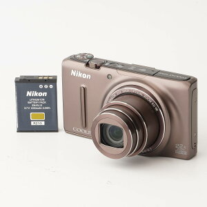 �j�R�� Nikon COOLPIX S9500 �u���E�� 22x �L�p ���w�Y�[��