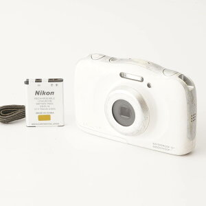 �j�R�� Nikon COOLPIX S33 �z���C�g �h���ϏՌ� �R���p�N�g�f�W�^���J����