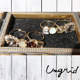 Ungrid(アングリッド)(Casual)ビジューモチーフラインリング(111430928801) 2014Autumn新作 リング ビジュー 指輪