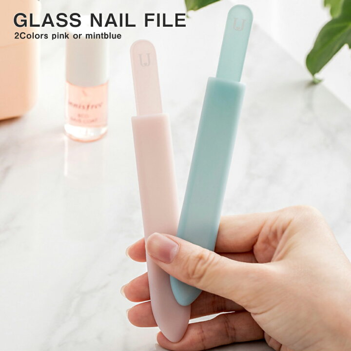 超激得SALE グラスネイルファイル 爪ヤスリ ガラス爪やすり★グラスネイルファイル★Glass File★青★携帯ケース付★