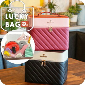 【限定！新春福袋】 メイクボックス [ ナチュメイプル 選べる メイク道具 福袋 11点入 セット ] 鏡付き 大容量 おしゃれ コスメボックス メイクブラシ スキンケア 収納 コンパクトミラー かわいい ギフト 中学生 コスメ 雑貨 女性 バースデーギフト