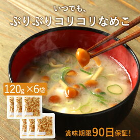 【380円OFFセール】いつでも、ぷりぷりコリコリ なめこ 【賞味期限90日保証】 720g セット (120g×6袋) 長期保存 保存食 味噌汁の具 国産 みそ汁の具 みそしる きのこ キノコ 送料無料 水煮 レトルト おかず 常温保存