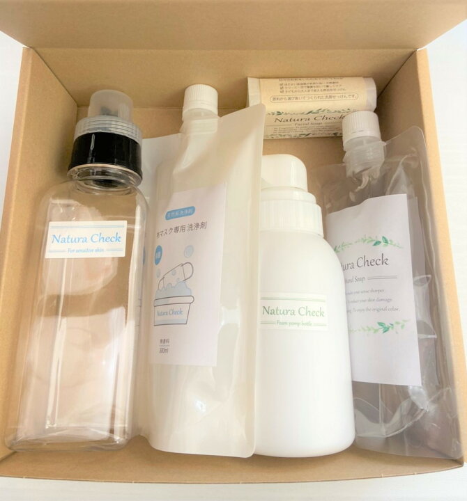 楽天市場 5000円予算ギフトセット 敏感肌 手荒れ対策に除菌 専門家が開発 布マスク専用洗浄剤 天然系で除菌可能ハンドソープ 用空ボトル 詰替用230ml 無添加洗顔せっけんマスク洗浄剤用空ボトル 天然系洗浄剤 無香料 無添加 Natura Check ナチュラチェック