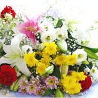 お墓参り 花 お供え 花束 おまかせ 切花 30本 命日 四十九日 一周忌 法事 法要 墓花 新春 迎春 お盆 仏花…