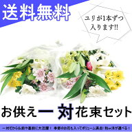 お供え 仏花 花束 フラワーギフト 一対 1対 命日 月命日 法事 三回忌 七回忌 春彼岸 秋彼岸 フラワー 女…