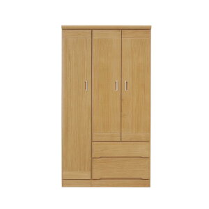 \全商品に使える10%offクーポン!!/ 洋服タンス 収納 ワードローブ 服吊り 2段 完成品 幅100cm チェスト おしゃれ クローゼット マルチタンス 服吊 ワイド 桐 無垢材 引出し 国産 木製 ナチュラ